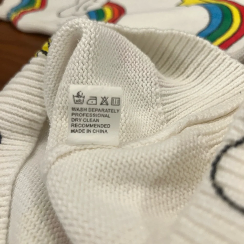 Lola White Sweater with Rainbow Design - Picture 7 of 7